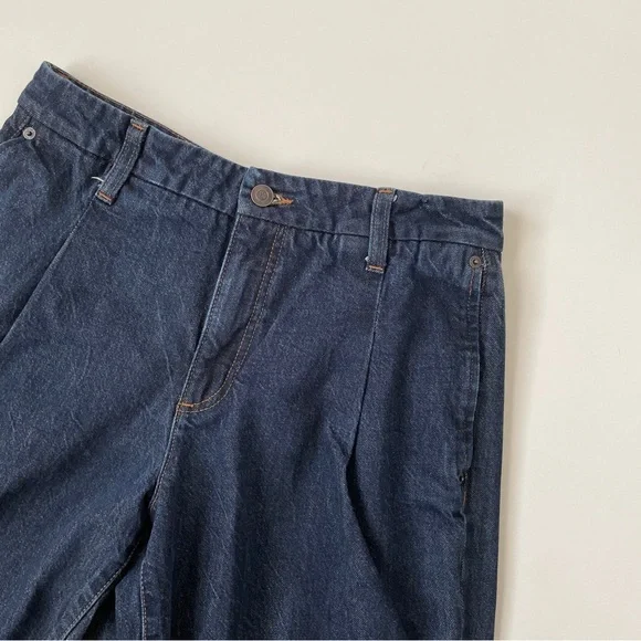 Banana Republic Luxe Mid Rise Straight Denim Jeans Dark Wash, Size 28/6 Regular - Picture 7 of 14